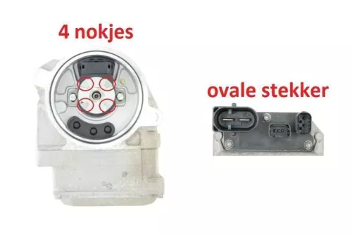 Stuur motor 4 nokjes 1 ovale stekker